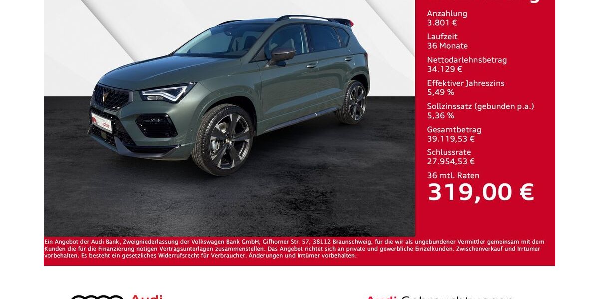 Cupra Ateca 1.050 km 37.930 &euro; Giessen 35394