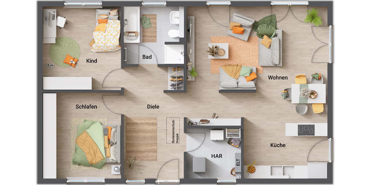 Bungalow Wohratal Wohra - 5 Zimmer, 102 m&sup2;, 234.350&euro; | Angebot:25800280