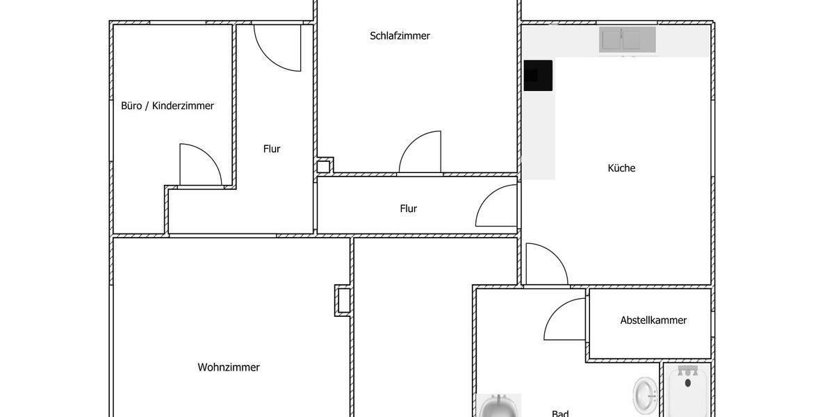 Erdgeschoßwohnung Cölbe - 3 Zimmer, 100 m&sup2;, 990&euro; | Angebot:25899310