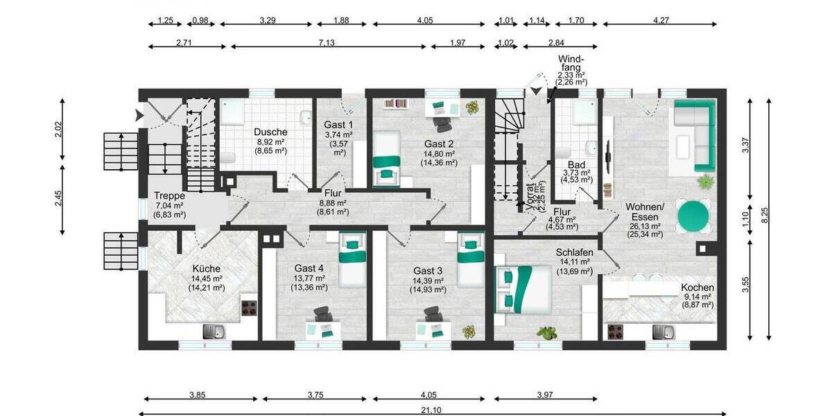 Mehrfamilienhaus, Wohnhaus Frankenberg (Eder) Friedrichshausen - 1 Zimmer, 220 m&sup2;, 150.000&euro; | Angebot:26118046