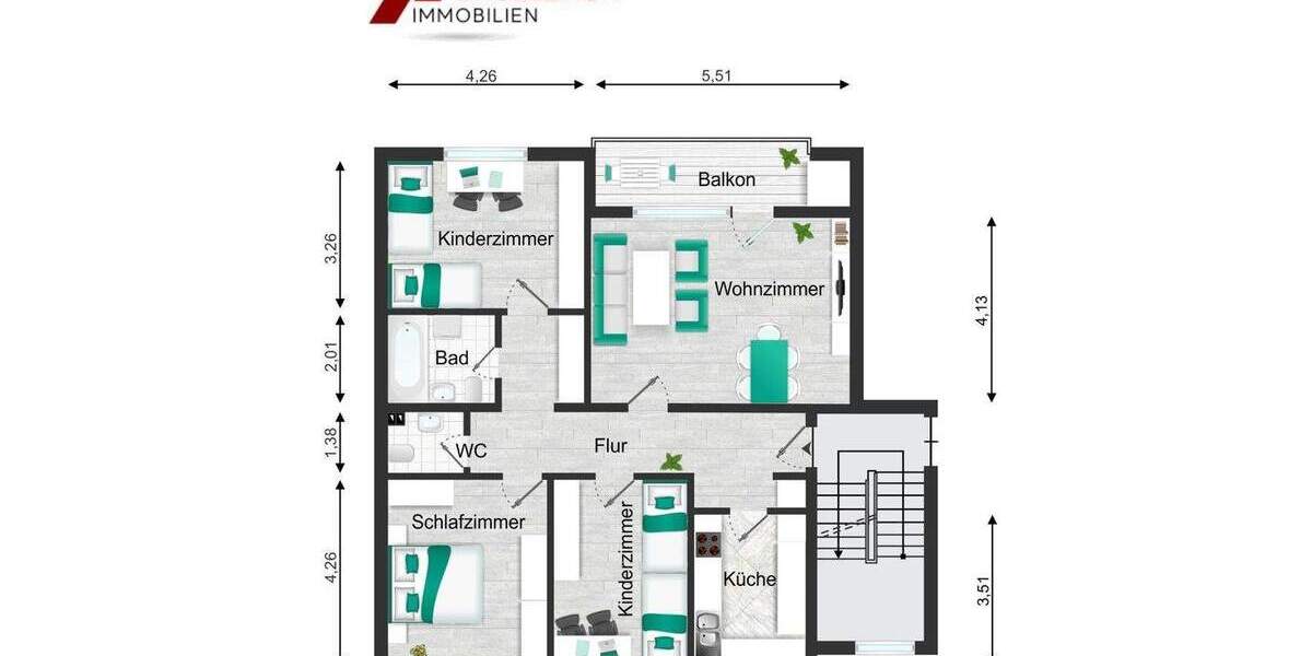 Etagenwohnung Frankenberg (Eder) Frankenberg - 4 Zimmer, 95 m&sup2;, 175.000&euro; | Angebot:25696218