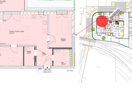 Wohnung Buseck - 3 Zimmer, 81 m&sup2;, 1.090&euro; | Angebot:26719697