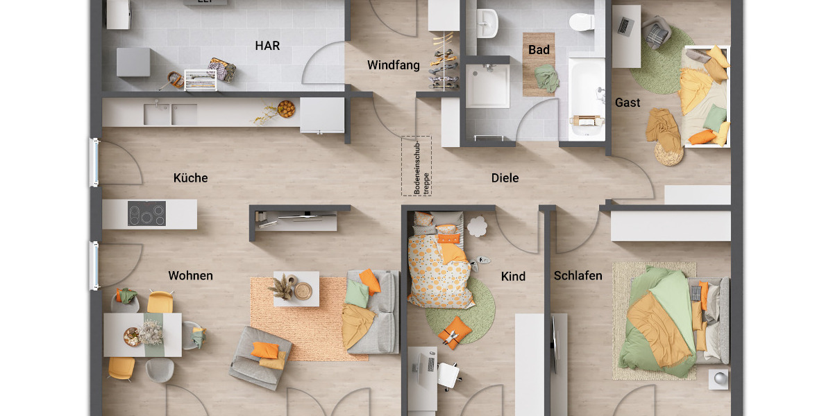 Bungalow Frankenberg (Eder) Frankenberg - 5 Zimmer, 108 m&sup2;, 231.890&euro; | Angebot:25800275