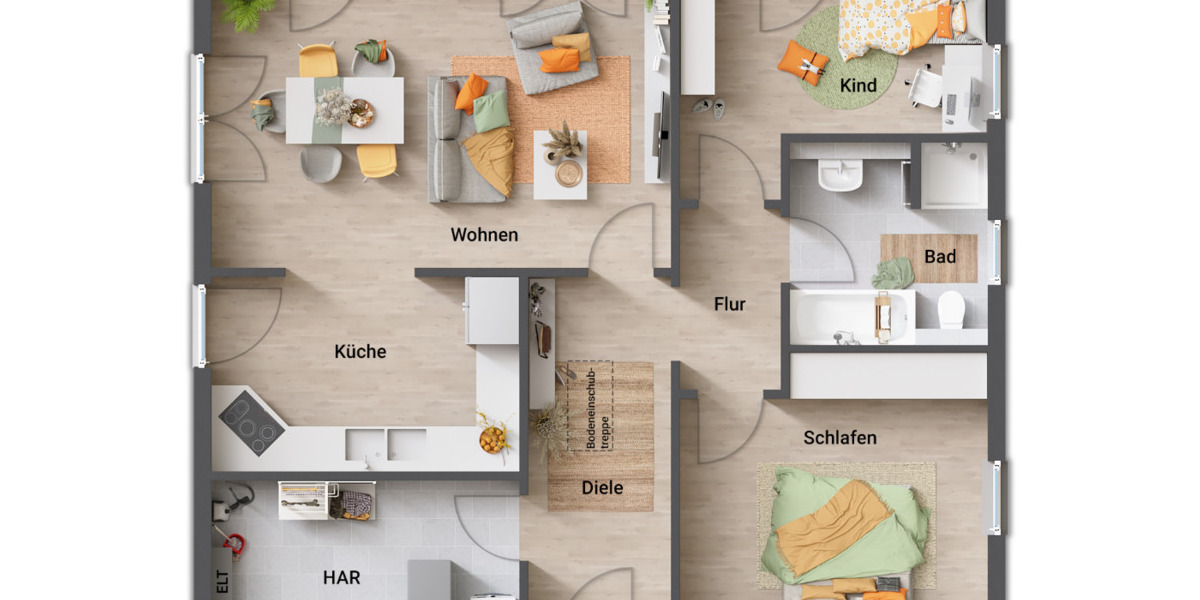 Bungalow Gilserberg Sebbeterode - 4 Zimmer, 90 m&sup2;, 212.950&euro; | Angebot:25737936