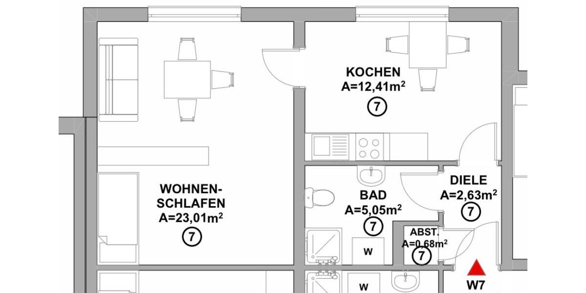 Etagenwohnung Frankenberg (Eder) - 2 Zimmer, 44 m&sup2;, 87.000&euro; | Angebot:27020149