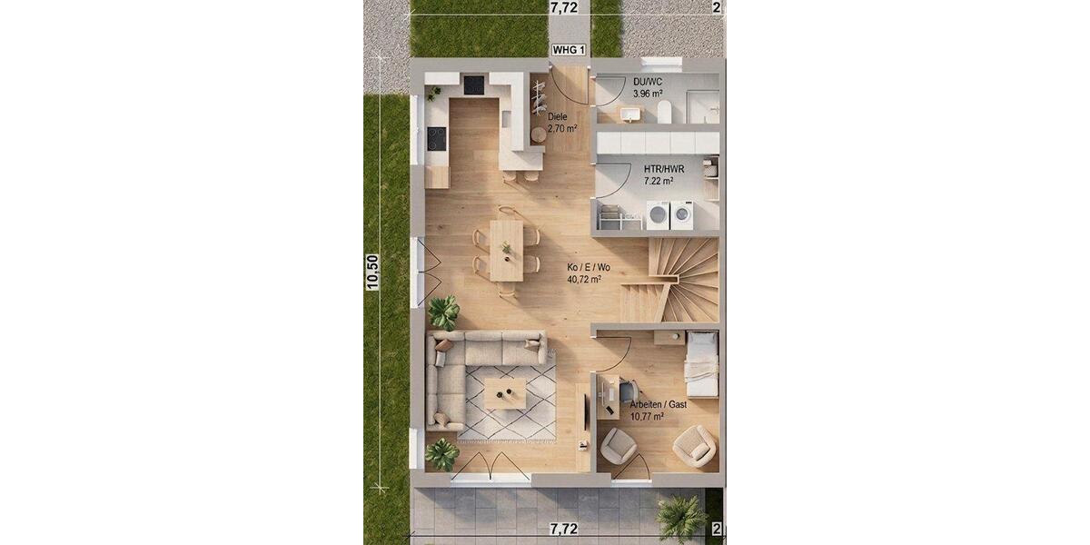 Doppelhaushälfte Cölbe - 5 Zimmer, 128 m&sup2;, 348.000&euro; | Angebot:27242857