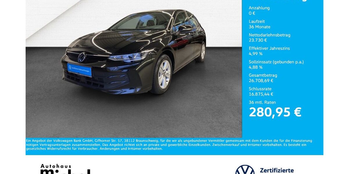 VW Golf 27.500 km 23.730 &euro; Gießen 35394