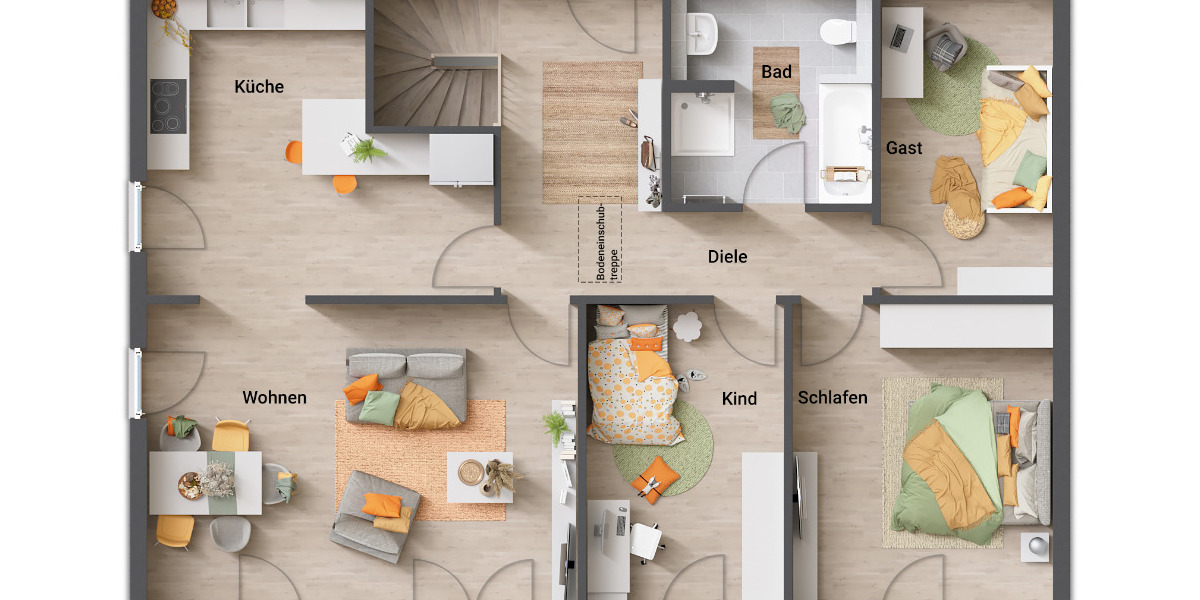 Bungalow Frankenberg (Eder) Frankenberg - 5 Zimmer, 108 m&sup2;, 231.890&euro; | Angebot:25800275