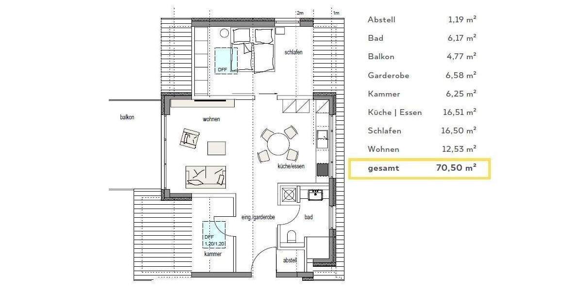 Etagenwohnung Bad Laasphe - 2 Zimmer, 70 m&sup2;, 310.000&euro; | Angebot:25667717