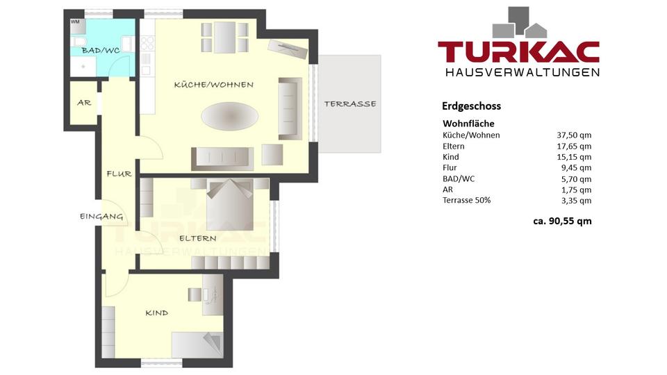 Erdgeschoßwohnung Frankenberg (Eder) - 3 Zimmer, 91 m&sup2;, 900&euro; | Angebot:25229622