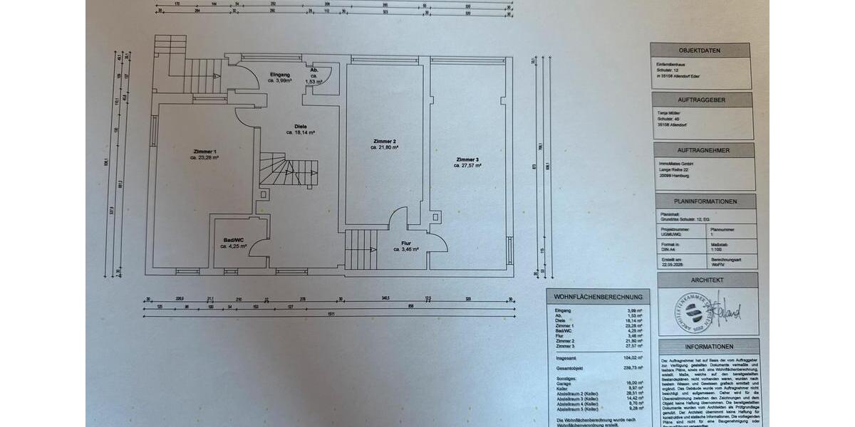 Einfamilienhaus Allendorf (Eder) - 5 Zimmer, 240 m&sup2;, 179.000&euro; | Angebot:26721247