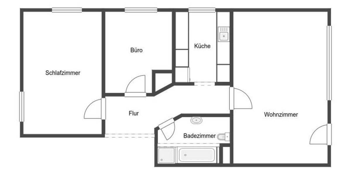 Etagenwohnung Gießen Wieseck - 3 Zimmer, 75 m&sup2;, 249.000&euro; | Angebot:26528134