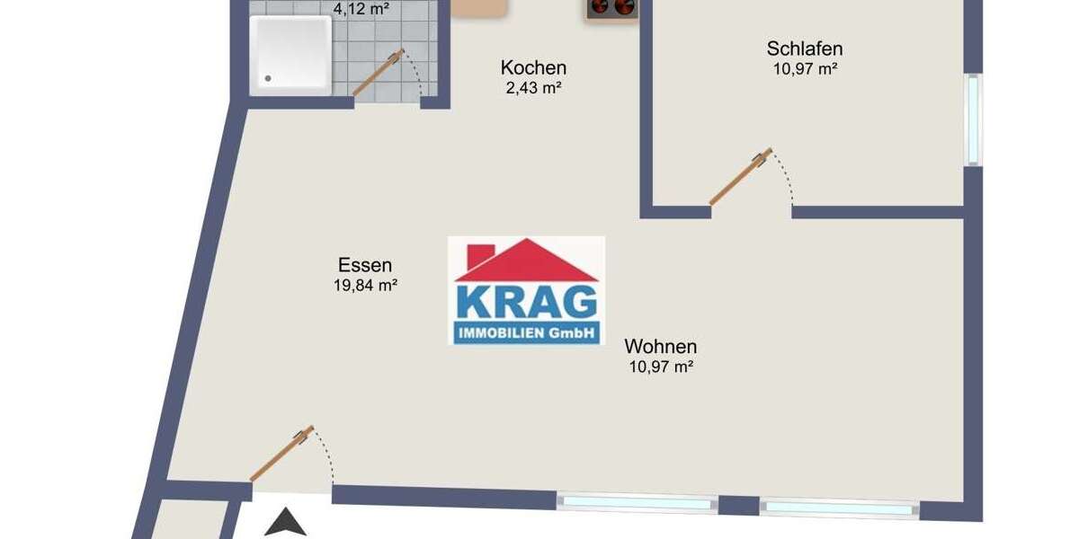 Etagenwohnung Dautphetal Holzhausen - 2 Zimmer, 50 m&sup2;, 340&euro; | Angebot:27137495