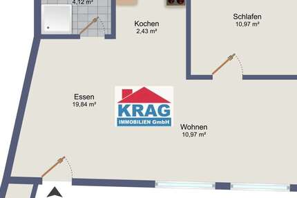 Wohnung Dautphetal Holzhausen - 2 Zimmer, 50 m&sup2;, 340&euro; | Angebot:27137495
