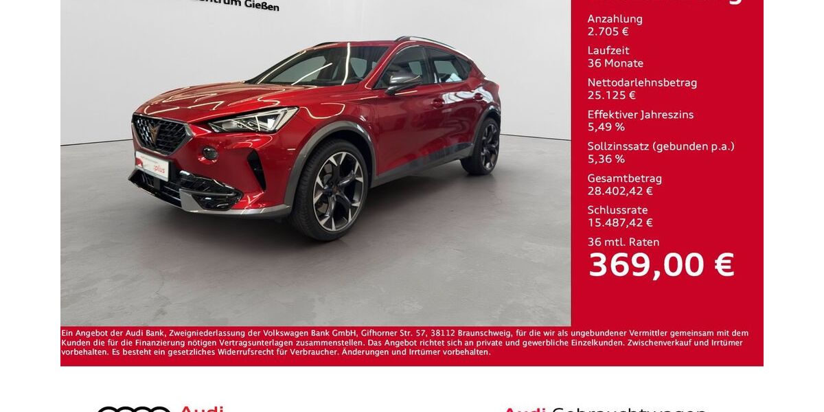 Cupra Formentor 33.600 km 27.230 &euro; Giessen 35394