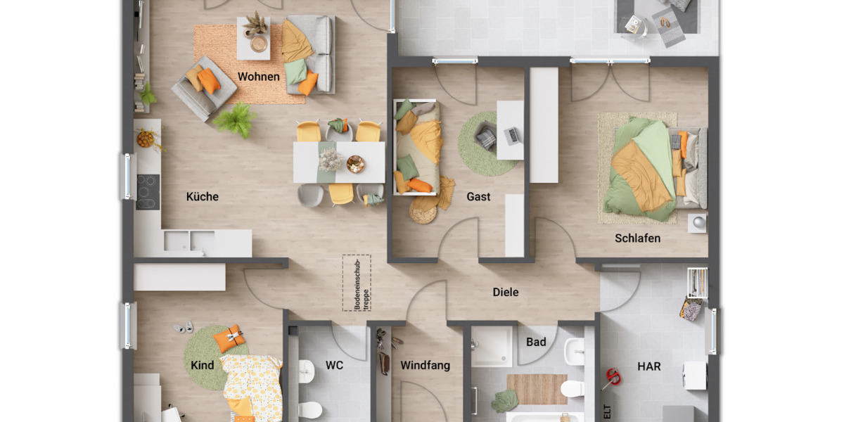 Bungalow Gilserberg Sebbeterode - 4 Zimmer, 108 m&sup2;, 243.150&euro; | Angebot:25709322