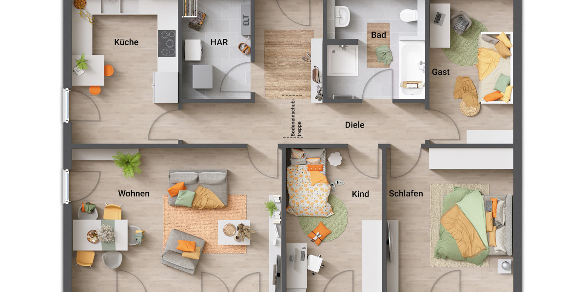 Bungalow Frankenberg (Eder) Frankenberg - 5 Zimmer, 108 m&sup2;, 231.890&euro; | Angebot:25800275