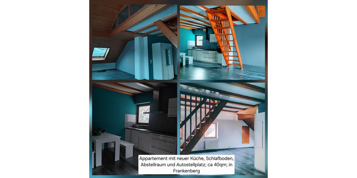 Dachgeschoßwohnung Frankenberg (Eder) - 2 Zimmer, 50 m&sup2;, 320&euro; | Angebot:25902584