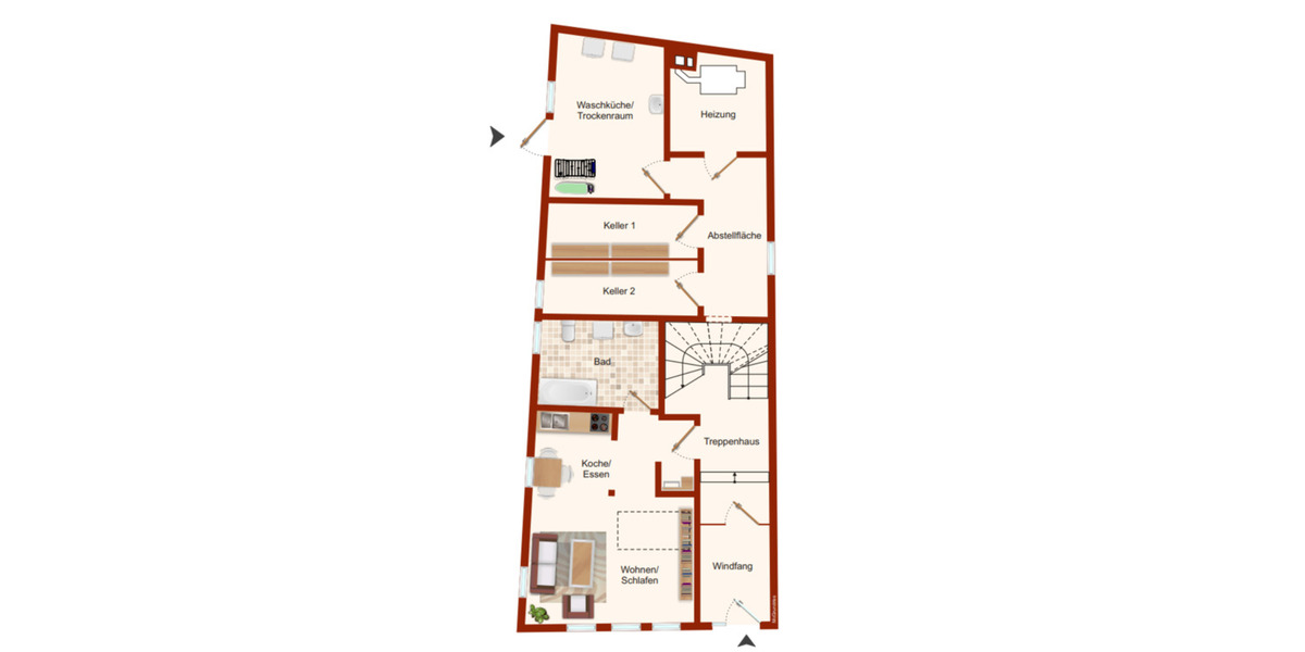 Erdgeschoßwohnung Frankenberg (Eder) - 1 Zimmer, 31 m&sup2;, 270&euro; | Angebot:25234286