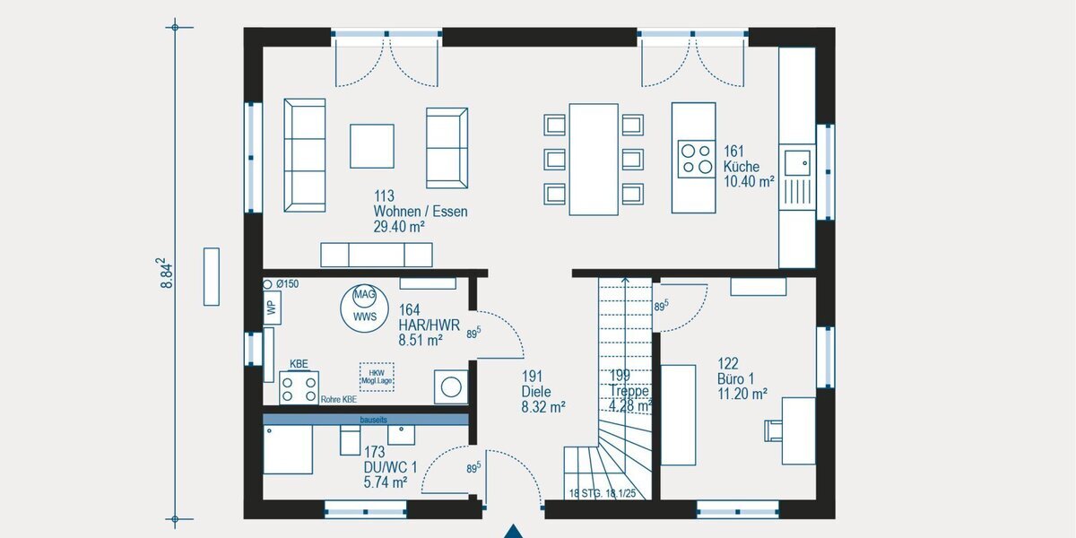 Ihr neues Traumhaus: Individuell geplantes Einfamilienhaus mit 5 Zimmern - Einfamilienhaus Siegbach | Angebot:27294008