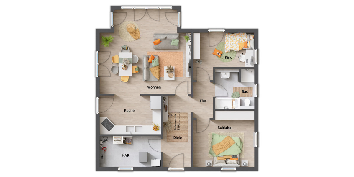 Bungalow Gilserberg Sebbeterode - 4 Zimmer, 90 m&sup2;, 212.950&euro; | Angebot:25737936