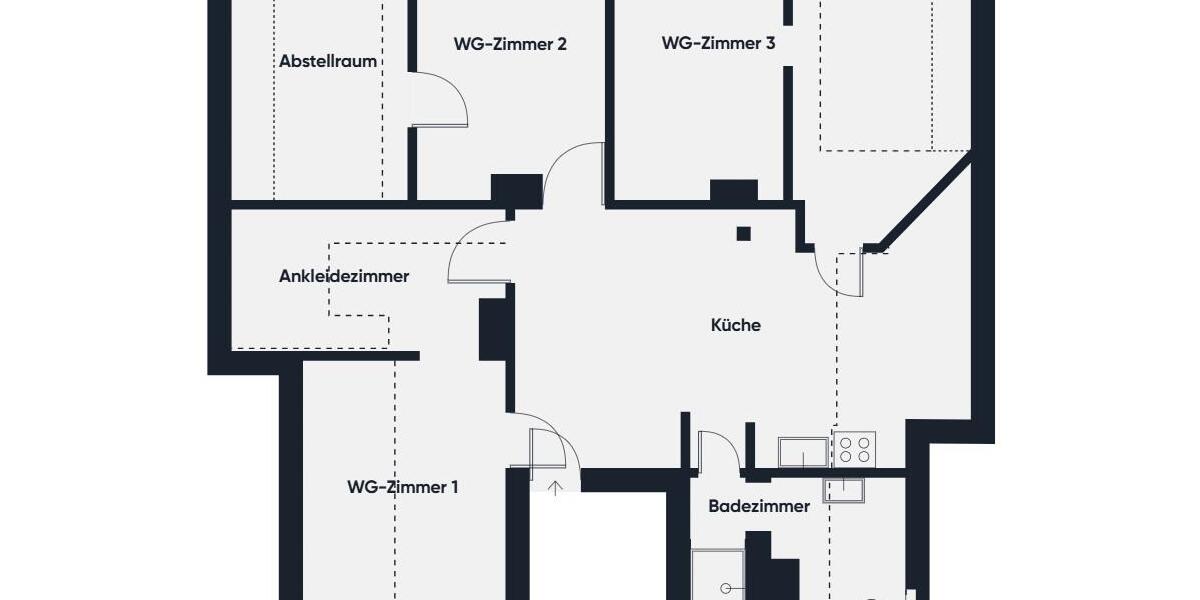 Dachgeschoßwohnung Gießen Schlangenzahl - 1 Zimmer, 15 m&sup2;, 450&euro; | Angebot:22365213