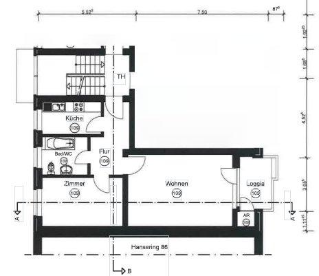 Etagenwohnung Reiskirchen - 2 Zimmer, 60 m&sup2;, 635&euro; | Angebot:26291353