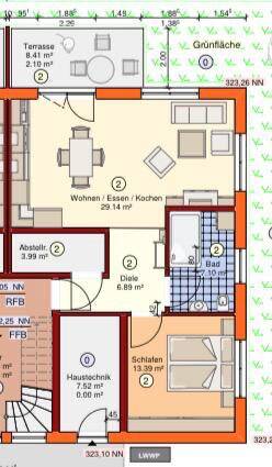 Terrassenwohnung Frankenberg (Eder) Frankenberg - 2 Zimmer, 63 m&sup2;, 820&euro; | Angebot:25958549