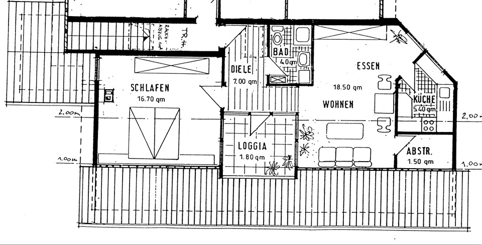 Dachgeschoßwohnung Frankenberg (Eder) - 2 Zimmer, 55 m&sup2;, 385&euro; | Angebot:23428383