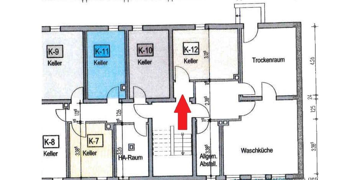 Etagenwohnung Marburg Marbach - 3 Zimmer, 59 m&sup2;, 213.000&euro; | Angebot:26039346