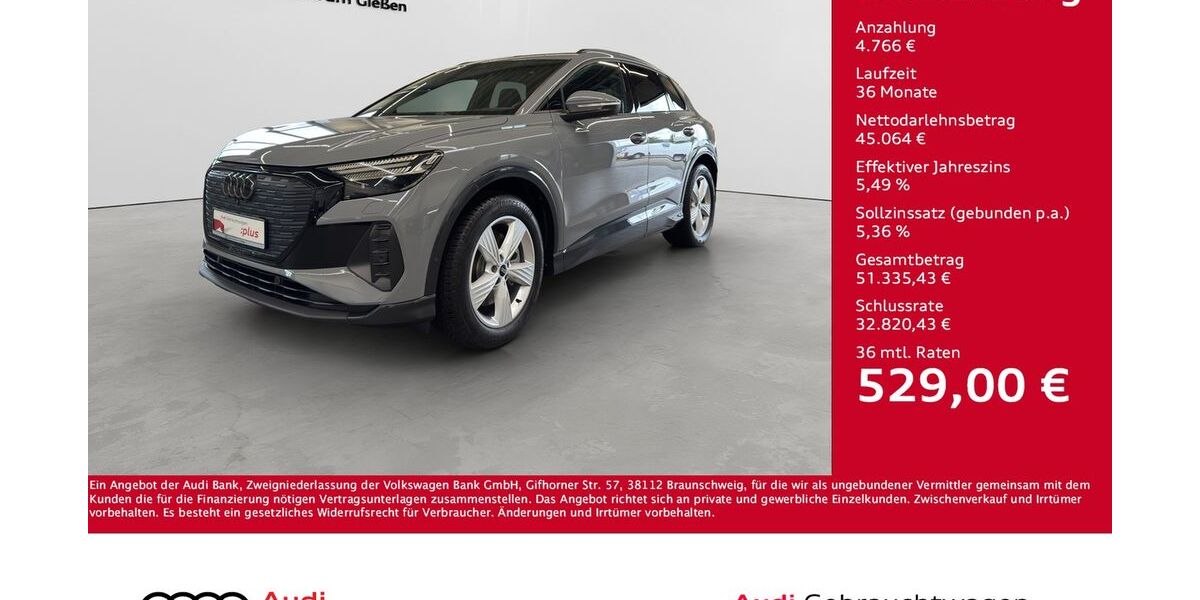 Audi Q4 e-tron 5.150 km 49.830 &euro; Giessen 35394